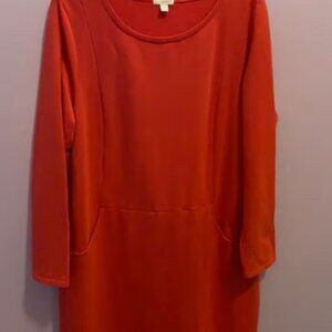 Pure J. Jill Coral Sweatshirt Dress Size L